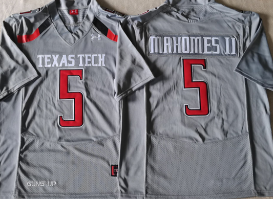 TEXAS TECH RED RAIDERS PATRICK MAHOMES GREY JERSEY