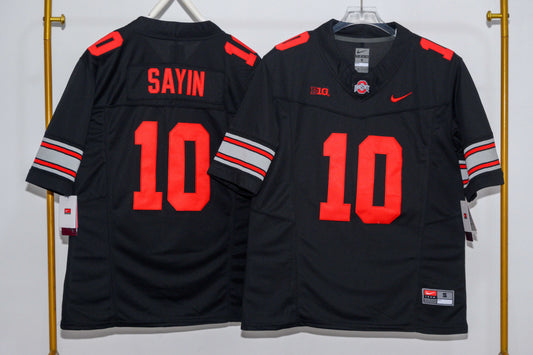 OHIO STATE BUCKEYES JULIAN SAYIN BLACK JERSEY