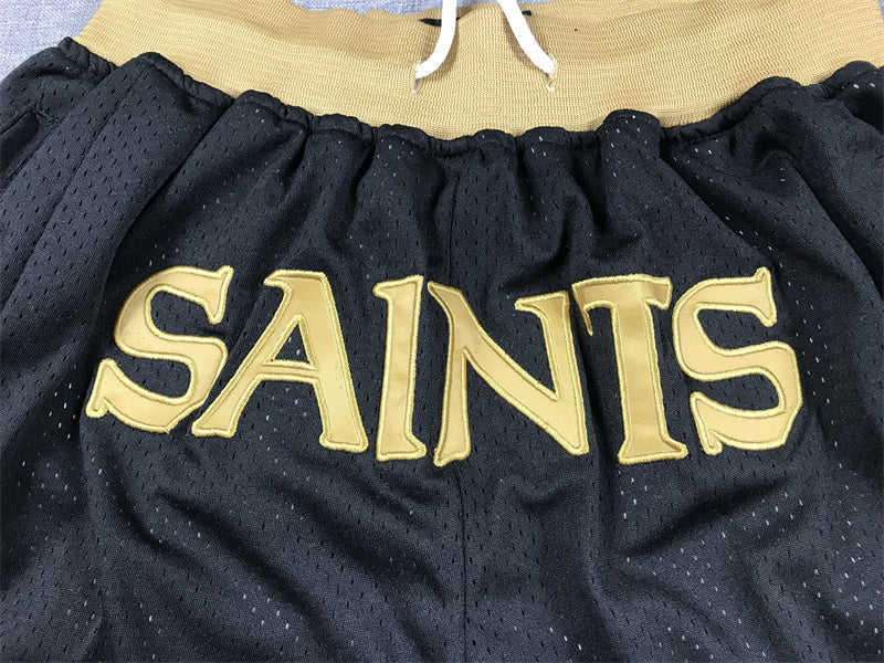 NEW ORLEANS SAINTS BLACK SHORTS