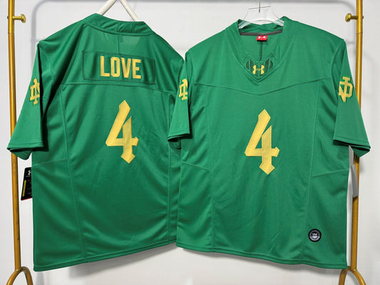 NORTE DAME FIGHTING IRISH JEREMIYAH LOVE GREEN JERSEY