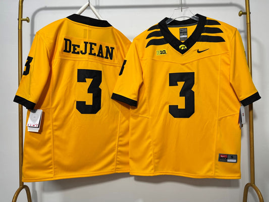 IOWA HAWKEYES COOPER DEJEAN YELLOW JERSEY