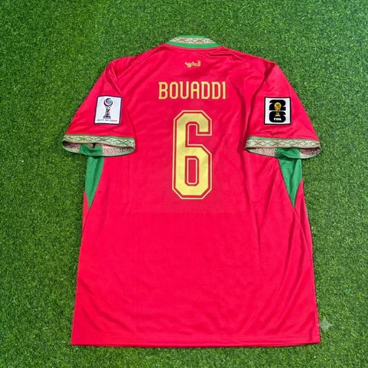 2026 WORLD CUP AYYOUB BOUADDI TEAM MOROCCO RED JERSEY