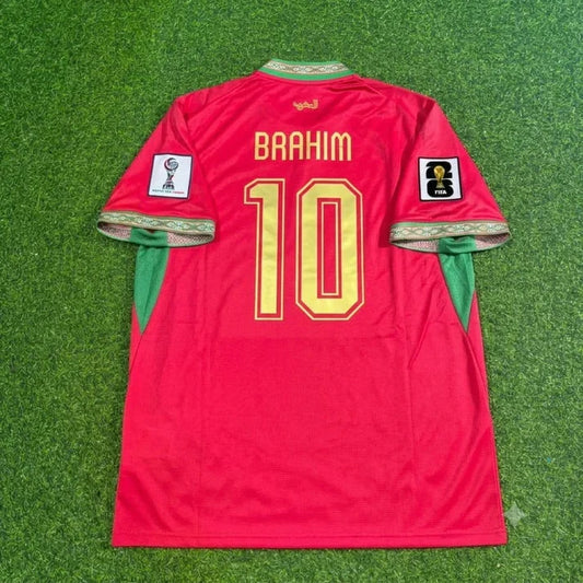 2026 WORLD CUP BRAHIM DIAZ TEAM MOROCCO RED JERSEY