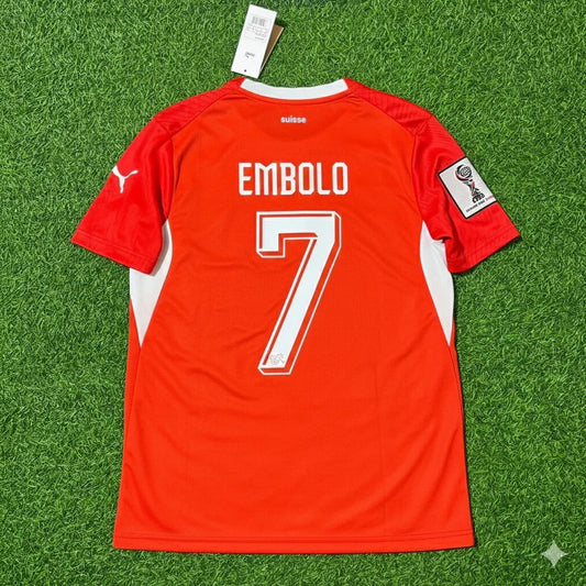 2026 WORLD CUP BREEL EMBOLO TEAM SWITZERLAND RED JERSEY