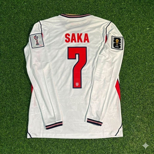2026 WORLD CUP BUKAYO SAKA TEAM ENGLAND WHITE JERSEY