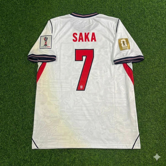 2026 WORLD CUP BUKAYO SAKA TEAM ENGLAND WHITE JERSEY