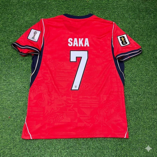 2026 WORLD CUP BUKAYO SAKA TEAM ENGLAND RED JERSEY