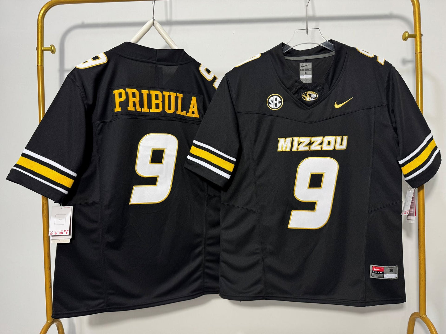 MISSOURI TIGERS BEAU PRIBULA BLACK JERSEY