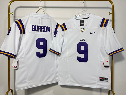 LSU TIGERS JOE BURROW WHITE JERSEY