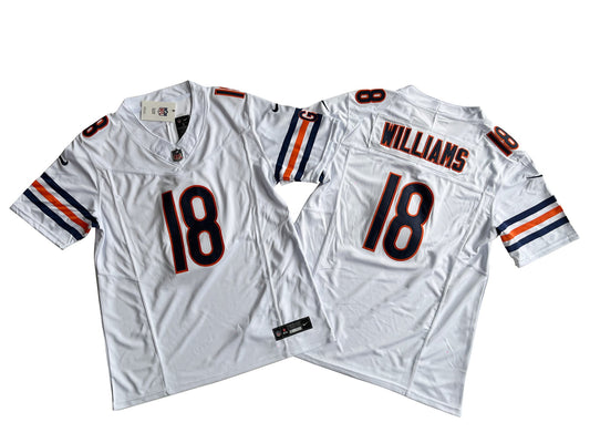 CHICAGO BEARS CALEB WILLIAMS WHITE JERSEYS