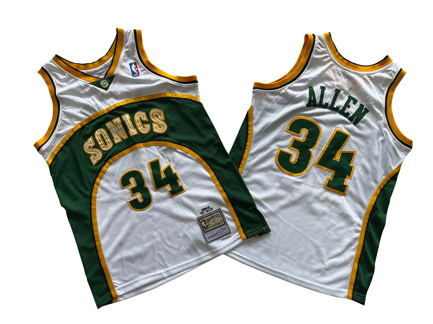 SEATTLE SUPERSONICS RAY ALLEN WHITE JERSEY