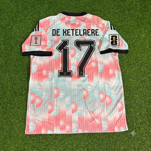 2026 WORLD CUP CHARLES DE KETELAERE TEAM BELGIUM RED AND BLUE JERSEY