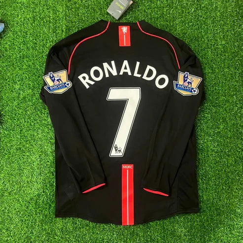 Cristiano Ronaldo 2007-2008 Manchester United Black Retro Jersey