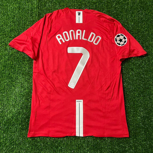 Cristiano Ronaldo Manchester United Champions League Final Moscow 2008 Retro Red Jersey