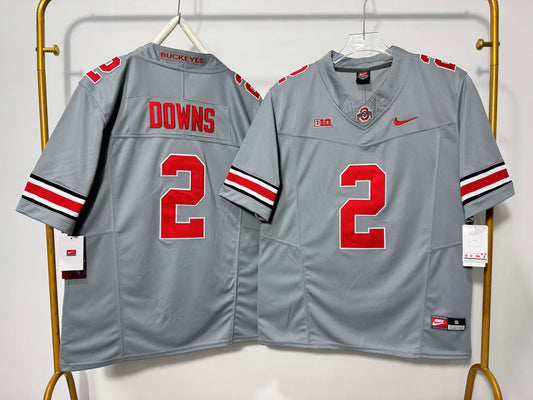 OHIO STATE BUCKEYES CALEB DOWNS GREY JERSEY