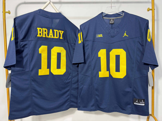 MICHIGAN WOLVERINES TOM BRADY BLUE JERSEY