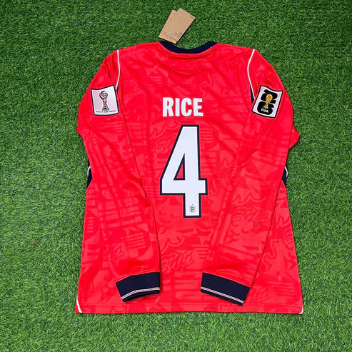 2026 WORLD CUP DECLAN RICE TEAM ENGLAND RED JERSEY