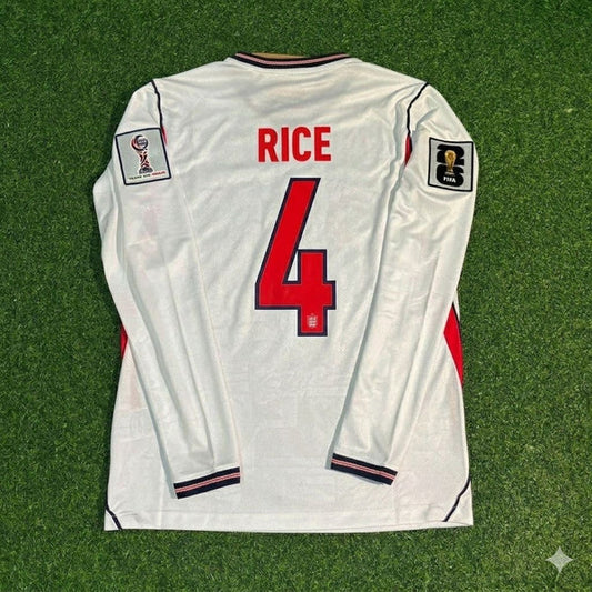 2026 WORLD CUP DECLAN RICE TEAM ENGLAND WHITE JERSEY
