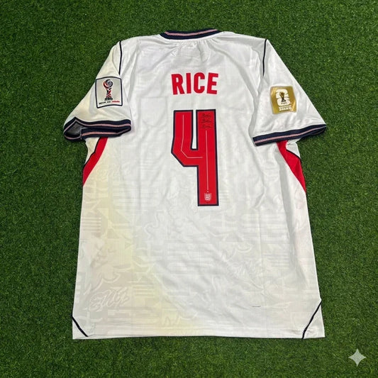 2026 WORLD CUP DECLAN RICE TEAM ENGLAND WHITE JERSEY