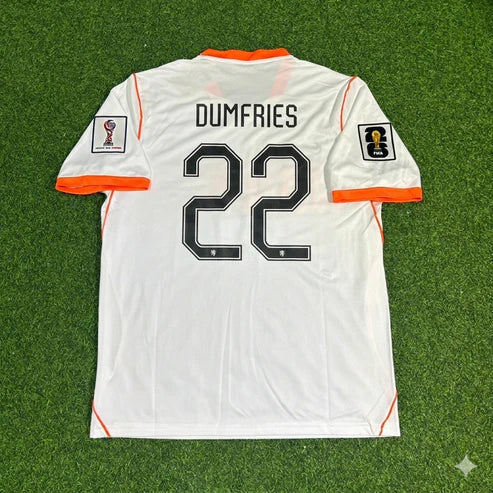 2026 WORLD CUP DENZEL DUMFRIES TEAM NETHERLANDS WHITE JERSEY