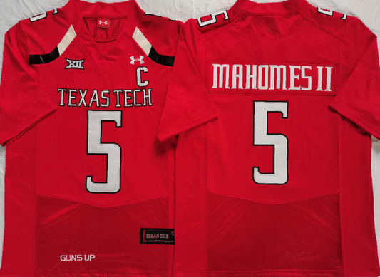 TEXAS TECH RED RAIDERS PATRICK MAHOMES RED JERSEY
