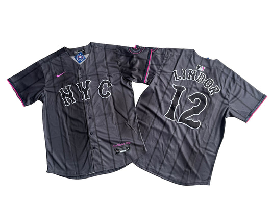 NEW YORK METS FRANCISCO LINDOR BLACK JERSEY