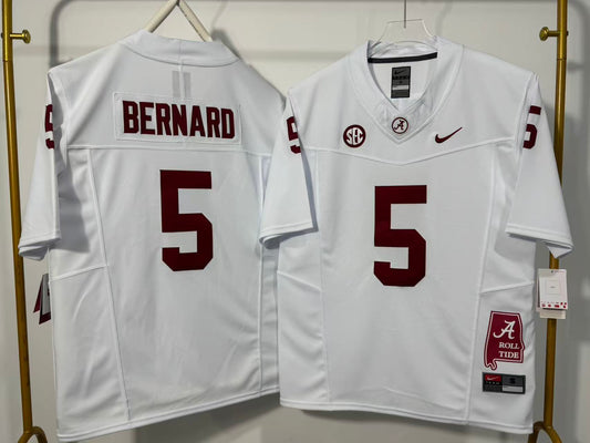 ALABAMA CRIMSON TIDE GERMIE BERNARD WHITE JERSEY
