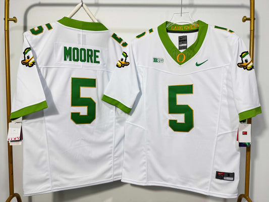 OREGON DUCKS DANTE MOORE WHITE JERSEY