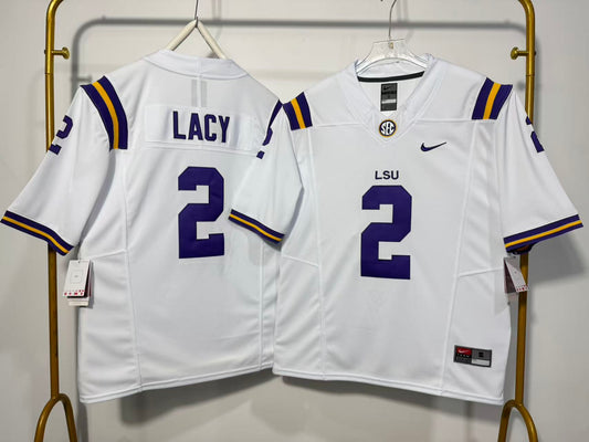 LSU TIGERS KYREN LACY WHITE JERSEY