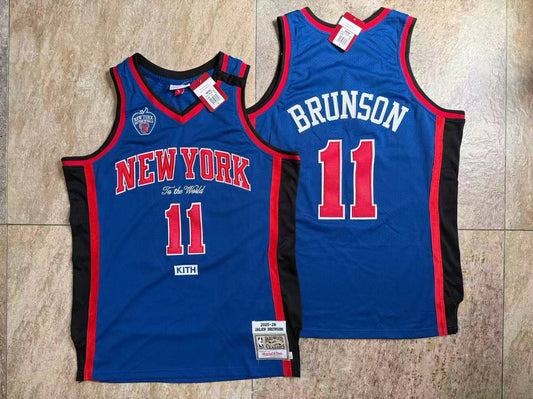 NEW YORK KNICKS JALEN BRUNSON BLUE JERSEY