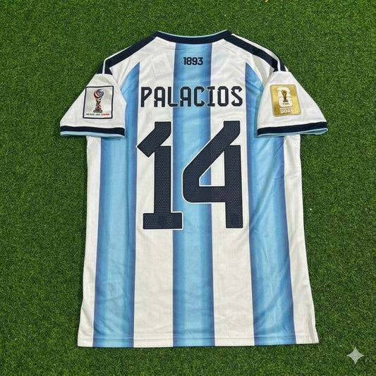 2026 WORLD CUP EXEQUIEL PALACIOS TEAM ARGENTINA BLUE JERSEY