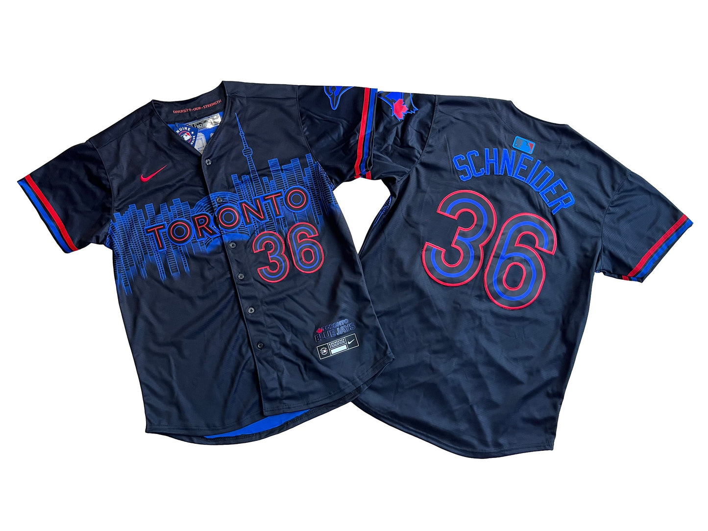 TORONTO BLUE JAYS DAVIS SCHNEIDER BLUE JERSEY
