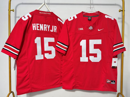 OHIO STATE BUCKEYES CHRIS HENRY JR RED JERSEY