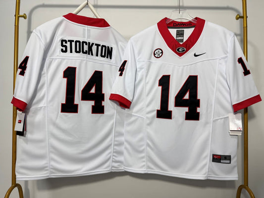 GEORGIA BULLDOGS GUNNER STOCKTON WHITE JERSEY