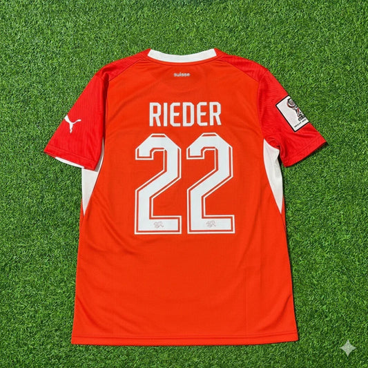 2026 WORLD CUP FABIAN RIEDER TEAM SWITZERLAND RED JERSEY