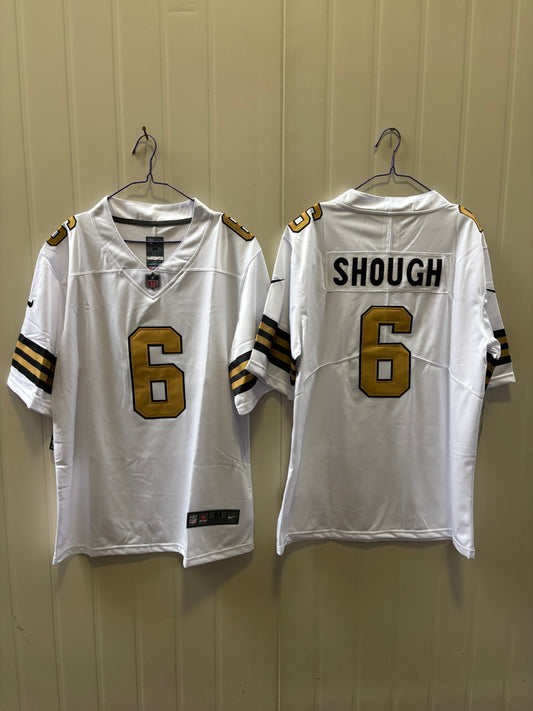 NEW ORLEANS SAINTS TYLER SHOUGH WHITE JERSEY