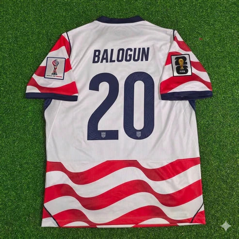 2026 WORLD CUP FOLARIN BALOGUN TEAM USA RED AND WHITE JERSEY