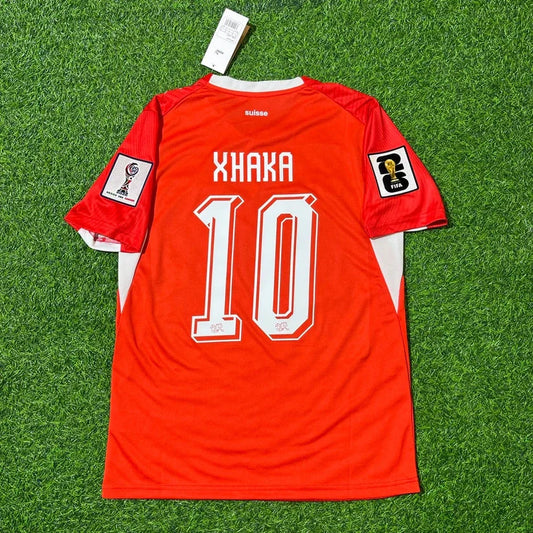 2026 WORLD CUP GRANIT XHAKA TEAM SWITZERLAND RED JERSEY