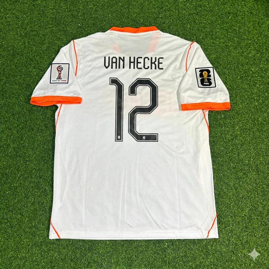 2026 WORLD CUP JAN PAUL VAN HECKE TEAM NETHERLANDS WHITE JERSEY