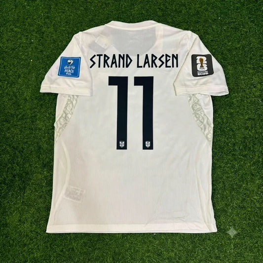 2026 WORLD CUP JORGEN STRAND LARSEN TEAM NORWAY WHITE JERSEY