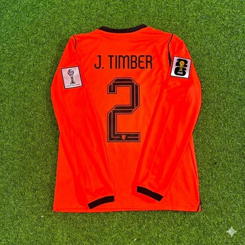 2026 WORLD CUP JURRIEN TIMBER TEAM NETHERLANDS ORANGE JERSEY
