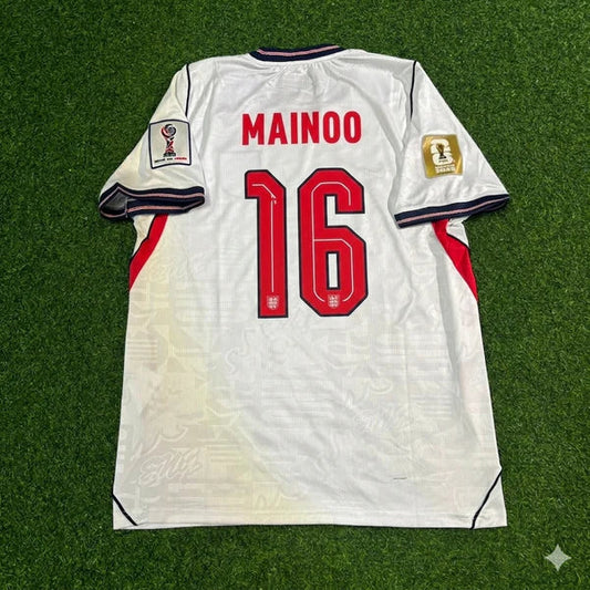 2026 WORLD CUP KOBBIE MAINOO TEAM ENGLAND RED JERSEY