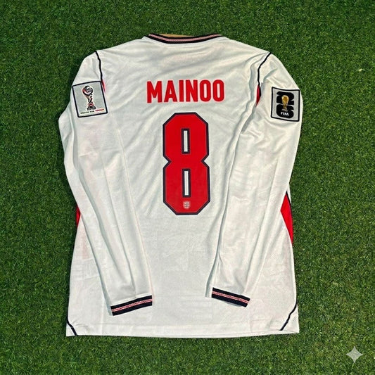2026 WORLD CUP KOBBIE MAINOO TEAM ENGLAND WHITE JERSEY