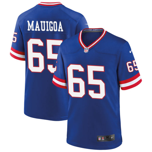 NEW YORK GIANTS FRANCIS MAUIGOA BLUE RETRO JERSEY