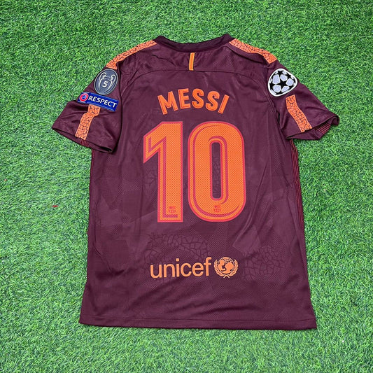 Lionel Messi Barcelona 2017-2018 Third Retro Football Jersey