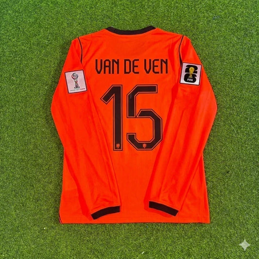2026 WORLD CUP MICKY VAN DE VEN TEAM NETHERLANDS ORANGE JERSEY