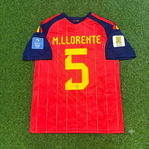 2026 WORLD CUP MARCOS LLORENTE TEAM SPAIN RED JERSEY