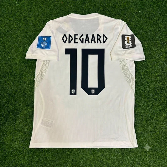 2026 WORLD CUP MARTIN ODEGAARD TEAM NORWAY WHITE JERSEY