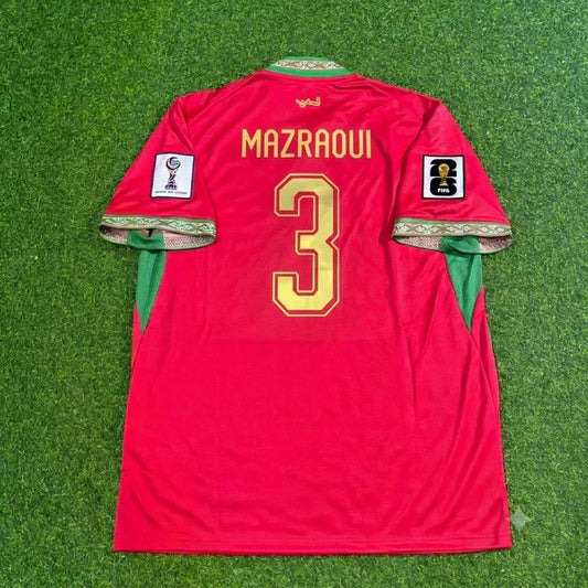2026 WORLD CUP NOUSSAIR MAZRAOUI TEAM MOROCCO RED JERSEY