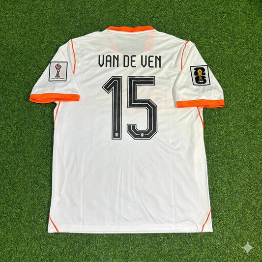 2026 WORLD CUP MICKY VAN DE VEN TEAM NETHERLANDS WHITE JERSEY